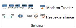 Gruppen Schema på fliken Uppgift.