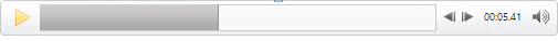 Uppspelningskontrollerna för en video i en PowerPoint-bild