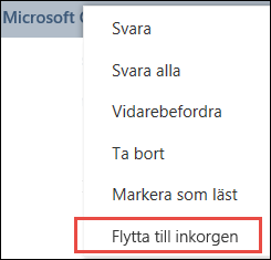 Flytta till Inkorgen