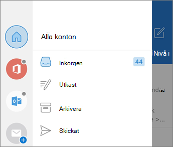 Lägga till konton i Outlook Mobile