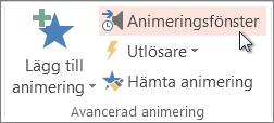 Visa animeringsfönstret