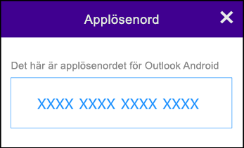 Anteckna applösenordet