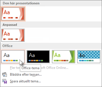 Välj Office-temat