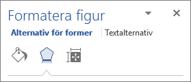 Fliken Effekter i Formatera figur-fönstret