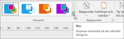 Menyfliksområdet med Visio-varianter