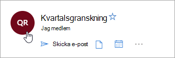 En skärmbild av en gruppbild ovanför meddelandelistan