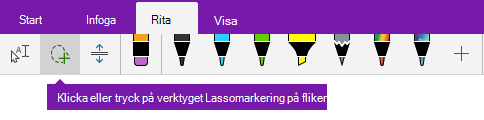 Knappen Lassomarkering på fliken Rita