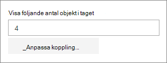 Egenskapsfönstret Koppling