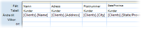 En fråga som uppdaterar en tabell med data från en annan