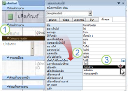 เพิ่มตัวแบ่งหน้าลงในรายงานที่มีการจัดกลุ่ม