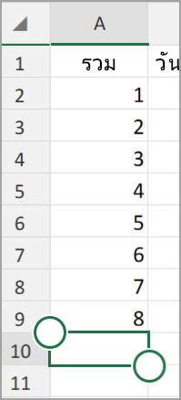 ผลรวมอัตโนมัติ Excel สําหรับแท็บเล็ต Android