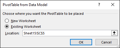 PivotTable จากตารางข้อมูล