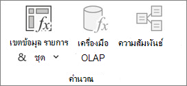 รูป Ribbon ของ Excel