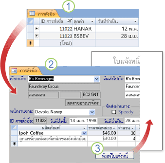 ฟอร์มสามารถช่วยคุณดูและป้อนข้อมูล