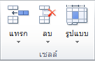 รูป Ribbon ของ Excel