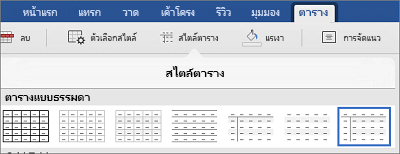 สไตล์ตาราง