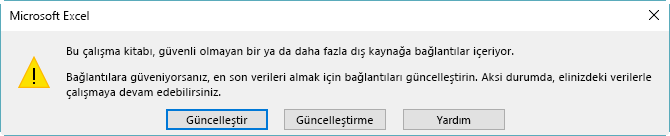 Excel’deki bozuk başvurular iletişim kutusu