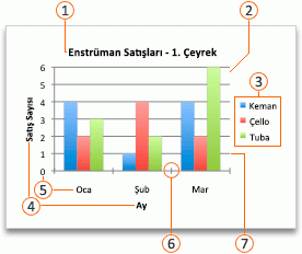 Açıklama balonlarıyla Office grafiği