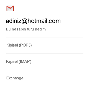 Exchange’i seçin