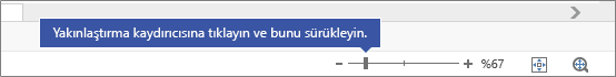 Yakınlaştırma kaydırıcısını kullanma