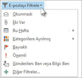 E-postayı filtreleme