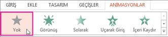 Animasyon galerisinde Yok’u tıklatın.