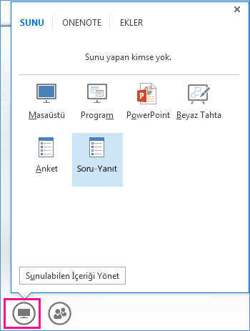 Soru-Cevap yöneticisinin ekran görüntüsü