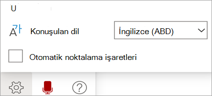 Dikte araç çubuğunu gösterir