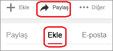 Paylaş’a ve ardından Ekle’ye tıklayın