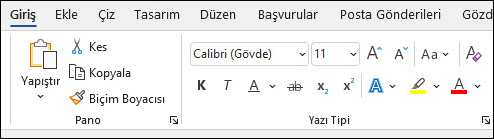 Word'de Metin Biçimlendirme