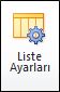 SharePoint şeridindeki Liste Ayarları Düğmesi