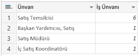 Gruplandır: Satırları Say