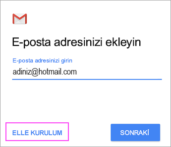 El ile Kurulum’u seçme