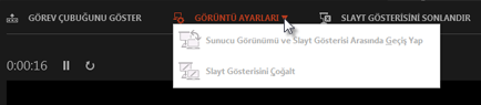 Sunucu Görünümünde Görüntü Ayarları