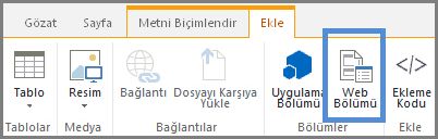 Web Bölümü Ekle