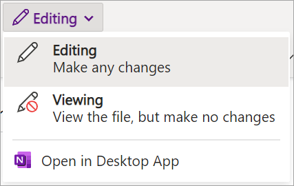 OneNote Sınıf Not Defteri'nde düzenleme modunun ekran görüntüsü.