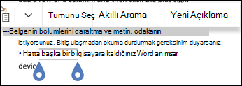 Bağlam menüsünde Yeni Açıklama’yı seçin