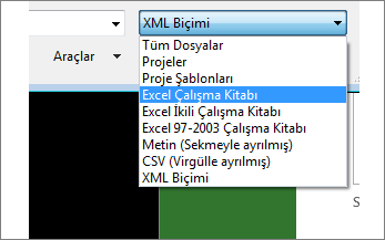 Veriler için hangi Excel çalışma kitabının açılacağını seçin