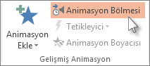 Animasyon Bölmesi’ni aç