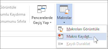 Makro Kaydet komutu
