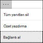 Microsoft Forms'da özet bağlantısı alma seçeneği