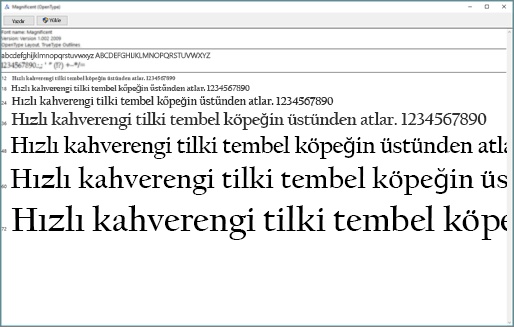 Windows Yazı Tipi Önizleyicisi, Windows bilgisayarınızda yazı tiplerini görüntülemenize ve yüklemenize olanak tanır