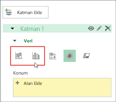 Yığılmış’ı veya Kümelenmiş’i seçin