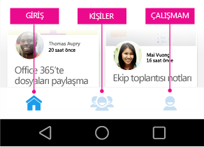 Android için Delve ana menüsü