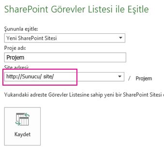 Yeni SharePoint sitesi resmine eşitleme