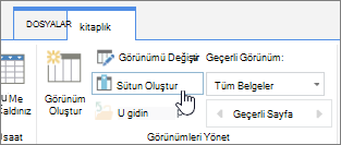 SharePoint Online Kitaplığı sütun oluştur bağlantısı