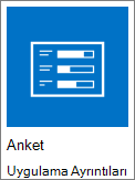 SharePoint'te bulunan Anket uygulaması simgesi