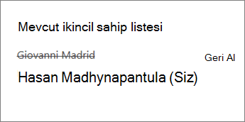 Personel Not Defteri'nden Ortak Sahibi Kaldırma