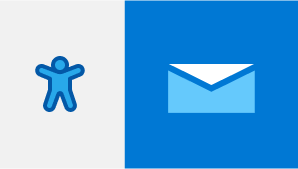 Outlook için iki Erişilebilirlik simgesi