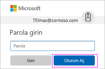 O365 iş veya okul hesabı parolanızı girin.